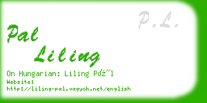 pal liling business card